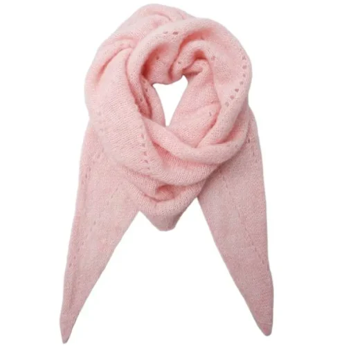Black Colour BCDell Knitted Mini Scarf Rose