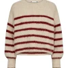 Co Couture CoralieCC Crop Stripe O-Knit BoneHeart