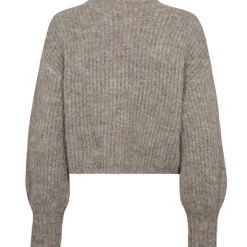 Co Couture CoralieCC Crop Rib O-Knit Walnut