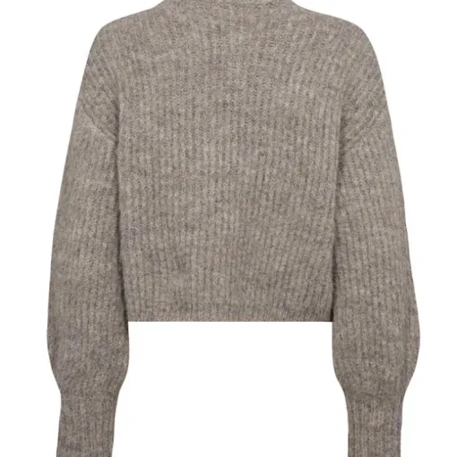 Co Couture CoralieCC Crop Rib O-Knit Walnut