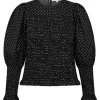 Co Couture DavinaCC Dot Smock Blouse Black