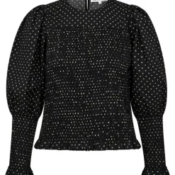 Co Couture DavinaCC Dot Smock Blouse Black