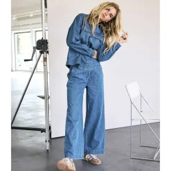 Co Couture DelinaCC Pant Dark Denim
