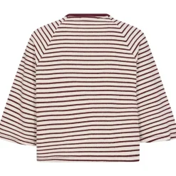 Co Couture ErinCC Stripe Tee WhiteBurgundy