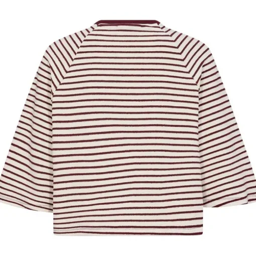 Co Couture ErinCC Stripe Tee WhiteBurgundy