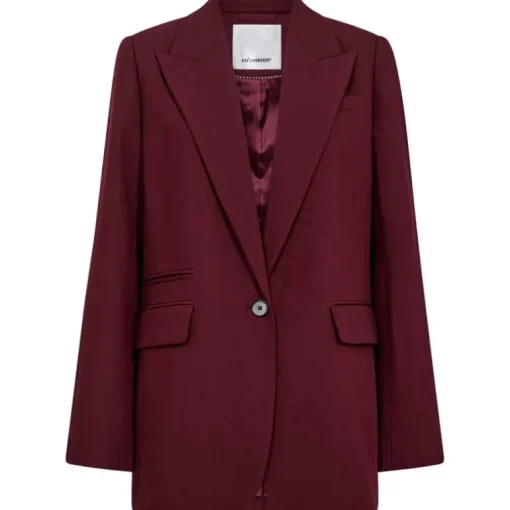 Co Couture KyleCC Single Oversize Blazer Burgundy