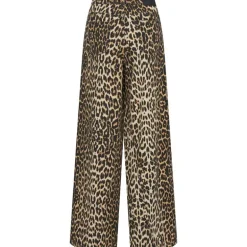 Co Couture LeoCC Denim Panel Pant Leopard