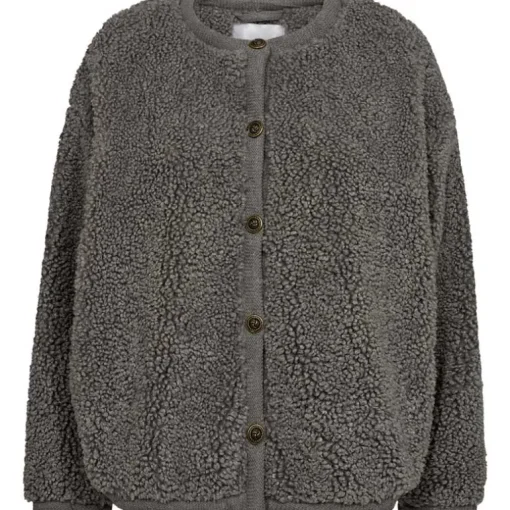 Co Couture NewCC Timmy Teddy Jacket Mid Grey