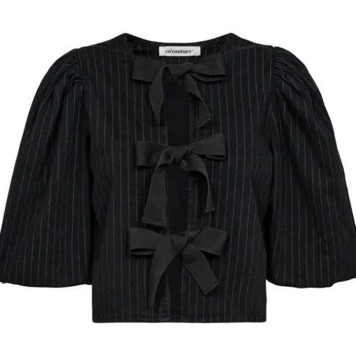 Co Couture PinCC Wide Bow Blouse Black