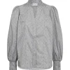 Co Couture StripeCC Dot Petra V-Shirt Light Grey