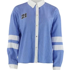 Continue 14720 Ally 21 Small Stripe Shirt Blue