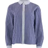 Continue Mary Shirt Blue Stripe W. Stripe Constrast