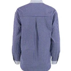 Continue Mary Shirt Blue Stripe W. Stripe Constrast