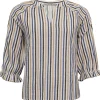 Costamani Addie Blouse Royal/Sand Stripe