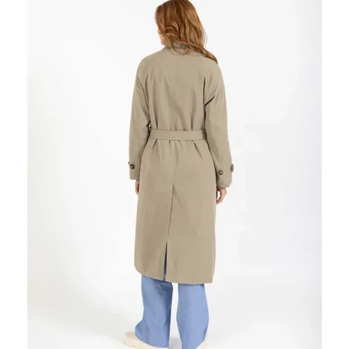 Coster Copenhagen Alicia Long Trenchcoat Sand Olive