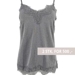 COSTER COPENHAGEN CCH1004 LACE TOP GRÅ