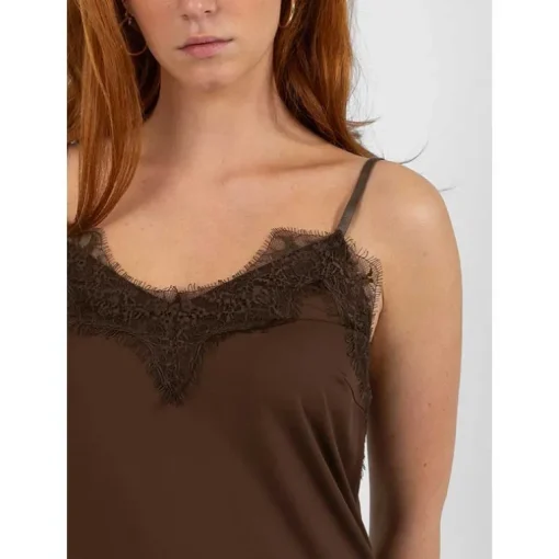 Coster Copenhagen CCH1004 Lace Top 389 Chocolate Nut