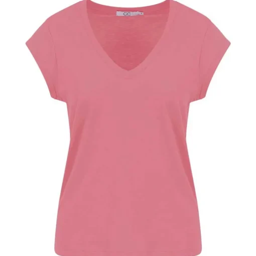 Coster Copenhagen CCH1101 V-Neck T-Shirt 654 Lyserød