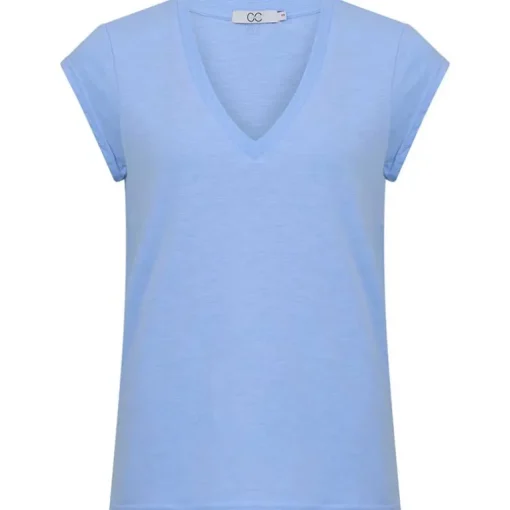 COSTER COPENHAGEN CCH1101 V-NECK T-SHIRT 588 LYSEBLÅ