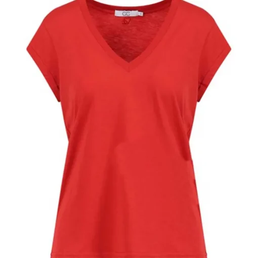 Coster Copenhagen CCH1101 V-Neck T-Shirt 613 Red