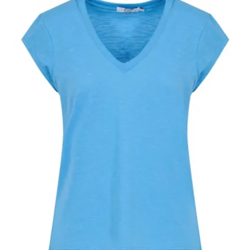 Coster Copenhagen CCH1101 V-Neck T-Shirt 539 Storm Blue