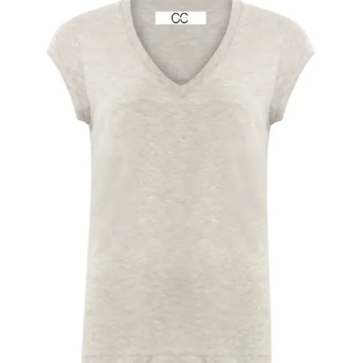 Coster Copenhagen CCH1101 V-Neck T-Shirt 129 Lysegrå