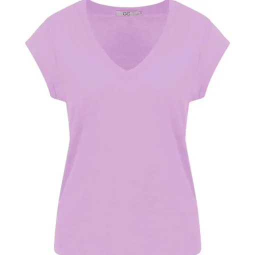 Coster Copenhagen CCH1101 V-Neck T-Shirt 824 Lilla