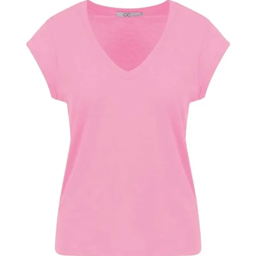 Coster Copenhagen CCH1101 V-Neck T-Shirt 615 Lyserød