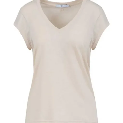 Coster Copenhagen CCH1101 V-Neck T-Shirt 241 Creme