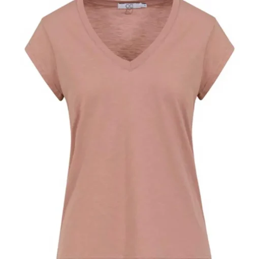 Coster Copenhagen CCH1101 V-Neck T-Shirt 222 Washed Rose