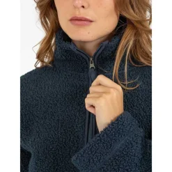Coster Copenhagen Jamie Fleece Zip Sweater Navy