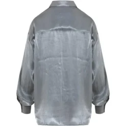 Coster Copenhagen Jolie Metallic Shirt Dark Silver