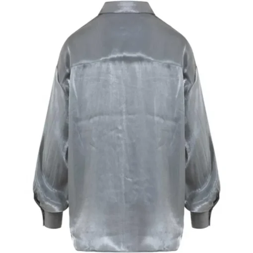 Coster Copenhagen Jolie Metallic Shirt Dark Silver