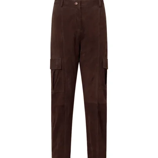DEPECHE 50974 ANGELADEP CARGO SUEDE PANTS BRUN