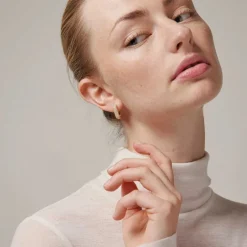 Enamel E363G Sparkling Square Hoops 18MM Guld