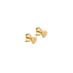 Enamel E373GM Heart Studs Guld