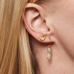 ENAMEL E238GM ORGANIC CLOVER STUDS GULD