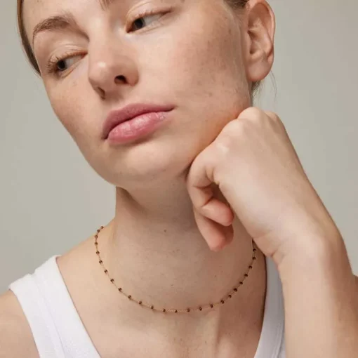Enamel Lola Kobber Necklace Guld