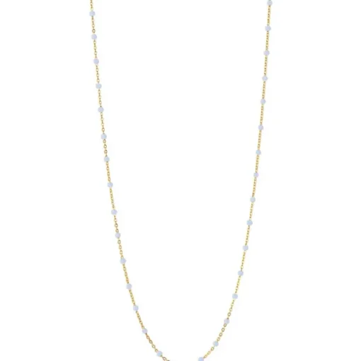 ENAMEL LOLA NECKLACE LYSEBLÅ & GULD