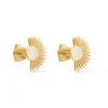 ENAMEL OFF WHITE SOLEIL STUD GULD