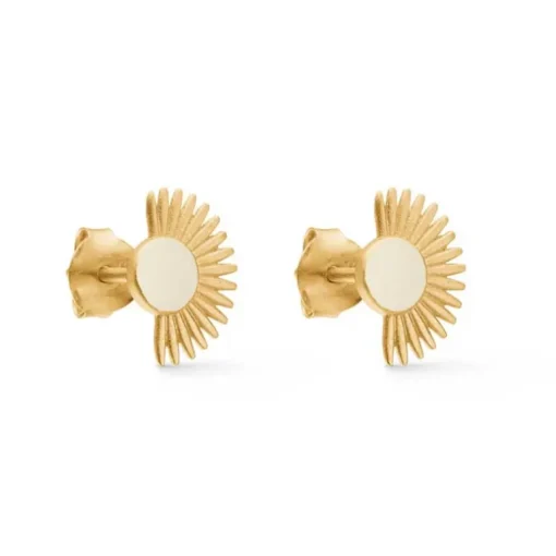 ENAMEL OFF WHITE SOLEIL STUD GULD