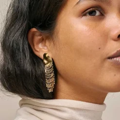 Enamel Solange Earrings Guld