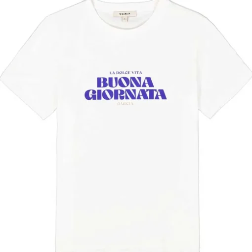 Garcia D50011 Ladies T-Shirt SS Off White