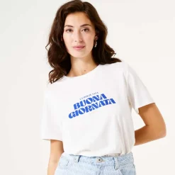 Garcia D50011 Ladies T-Shirt SS Off White