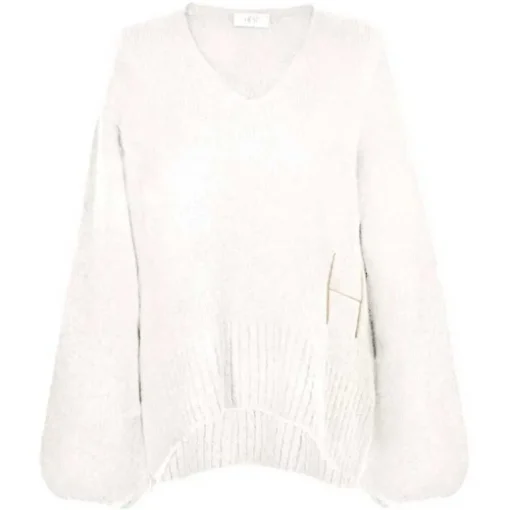 Hést Sofie V-Neck Sweater Off-White