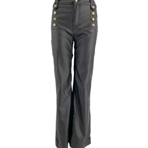 J By J 9252 Coated Wide Pants Gold/Black