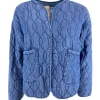 J By J 7394 Denim Quilted Jacket Dark Blue
