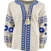 J By J 3672 Embroidery Blouse Sand