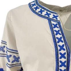 J By J 3672 Embroidery Blouse Sand