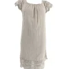 J BY J 83782 Embroidery Summer Dress Sand